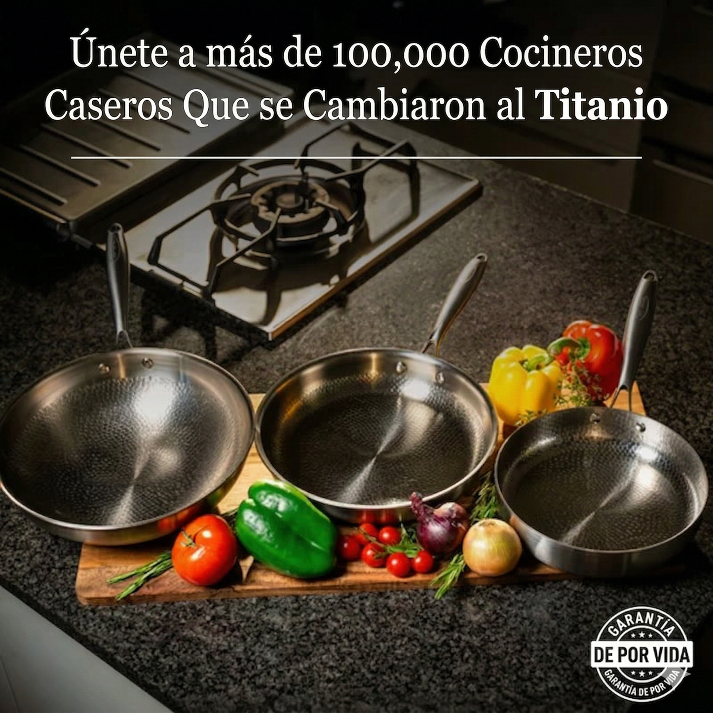 Sartén Martillada Pro de Titanio