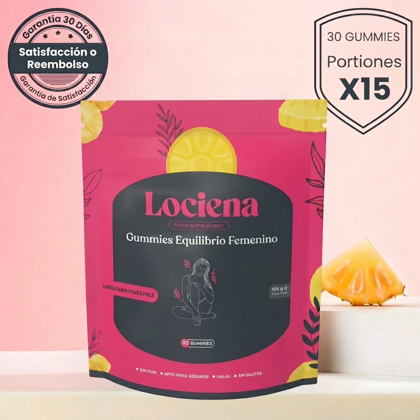 Gummies Equilibrio Femenino - Piña | 1 + 1 DE REGALO