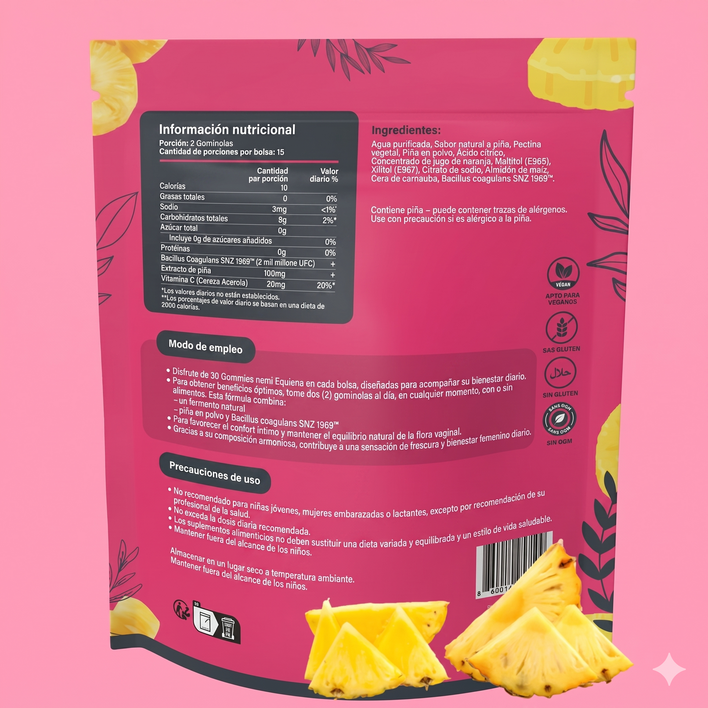 Gummies Equilibrio Femenino - Piña | 1 + 1 DE REGALO