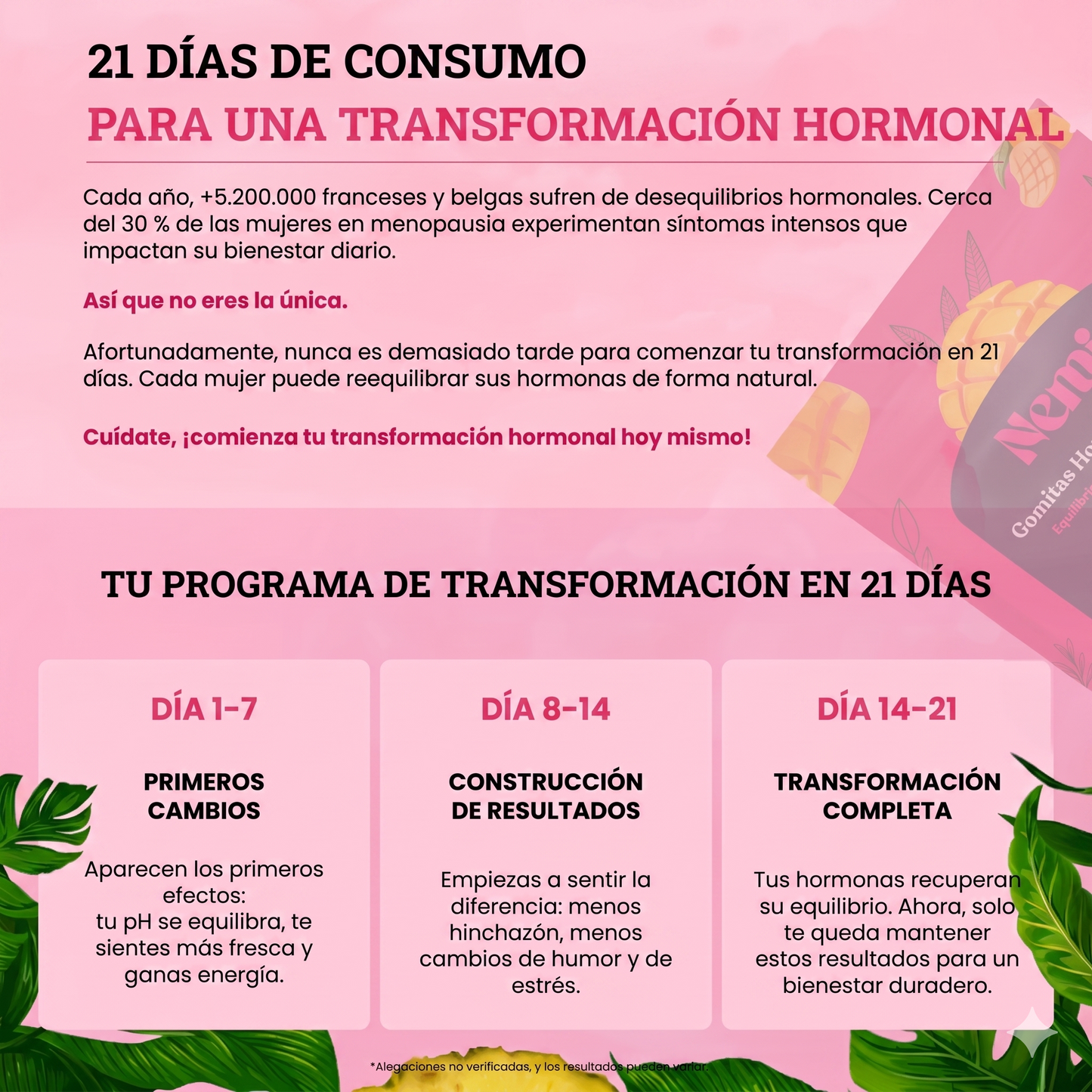 Gummies Equilibrio Femenino - Piña | 1 + 1 DE REGALO