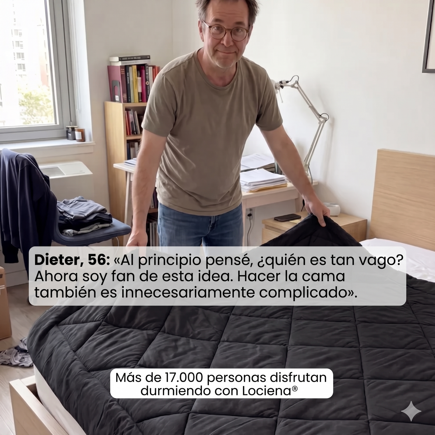 Lociena® Manta – El Edredón 2 en 1 de secado rápido que hace innecesaria la ropa de cama.